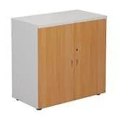 800 Wooden Cupboard (450Mm Deep) White Carcass Beech Doors