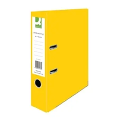 Q-Connect Lever Arch File Paperbacked A4 Yellow (10 Pack) KF01470