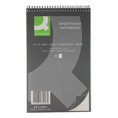 Q-Connect Feint Ruled Shorthand Notebook 160 Pages 203x127mm (20 Pack)