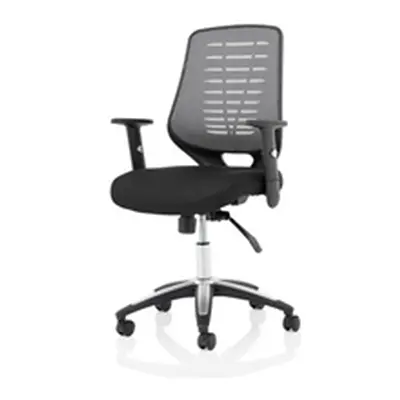 Relay Task Operator Chair Airmesh Seat Silver Back Adjustable Arms