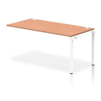 Impulse Bench Single Row Ext Kit 1600 White Frame Bench Desk Beech