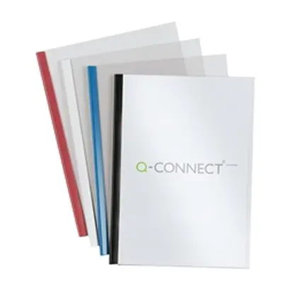 Q-Connect Black A4 5mm Slide Binder and Cover Set Pk 100- KF01940