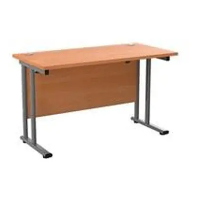 Allegro 1200 X 600 Rectangular Cantilever Workstation Beech/Silver