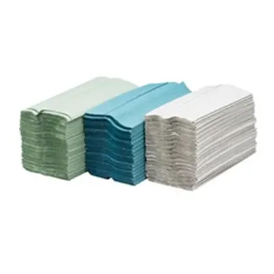 Maxima Green 2-Ply C-Fold Hand Towels 162 sheets White (Pack of 15)