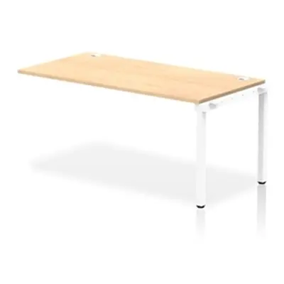 Impulse Bench Single Row Ext Kit 1600 White Frame Bench Desk Maple