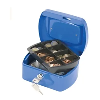 Q-Connect Cash Box 6 Inch Blue Ref KF02608