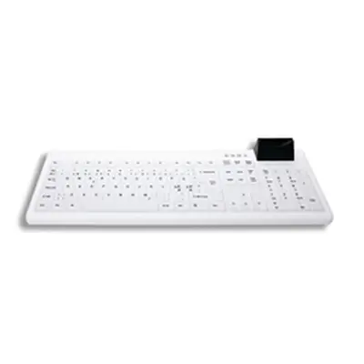 Cherry AKC8200 Hygiene Keyboard with Integrated Smartcard Reader White