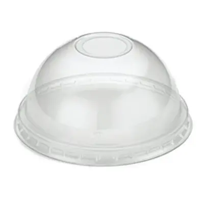 Domed Lid with Hole Recyclable PET 12 to 22oz/90mm (Pack of 1000)