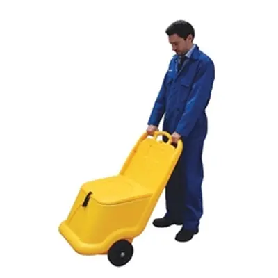 Mobile Salt and Grit Bin 75 Litre Yellow