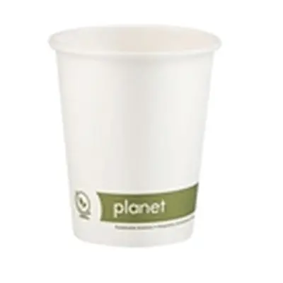 Planet 8oz Single Wall Plastic-Free Cups (Pack of 50) PFHCSW08