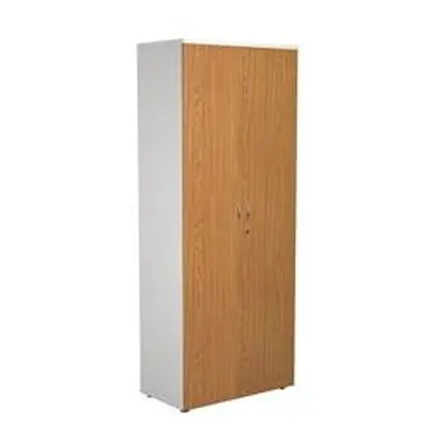 2000 Wooden Cupboard (450mm Deep) White Carcass Nova Oak Doors