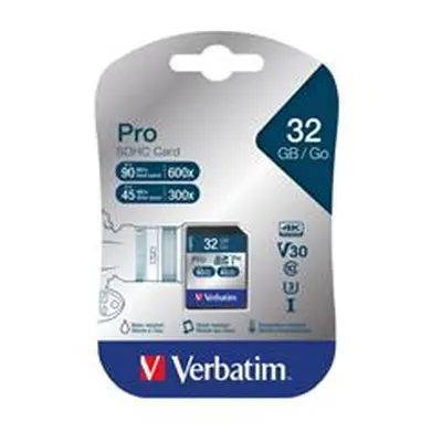 Verbatim Pro SDHC 32Gb Memory Card Class 10 UHS-I U3 47021