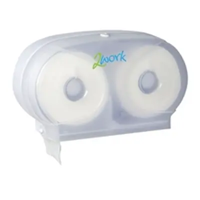 2Work Micro Twin Toilet Roll Dispenser 2W06438