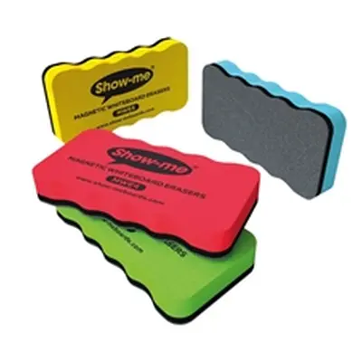 Show-me Magnetic Whiteboard Eraser Assorted (4 Pack) MWE4