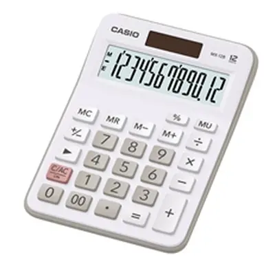 Casio MX-12B 12 Digit Desktop Calculator Large LC Display White