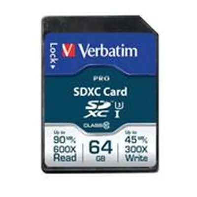 Verbatim Pro SDXC 64Gb Memory Card Class 10 UHS-I U3 47022