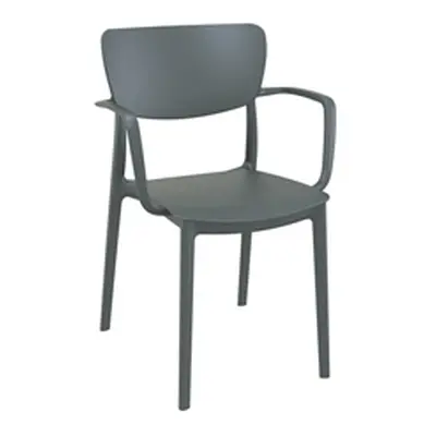 Lisa Arm Chair - Dark Grey