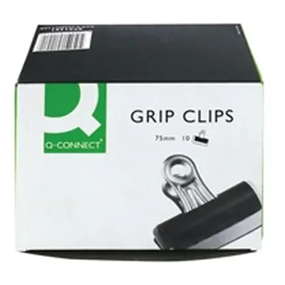 Q-Connect Grip Clip 75mm Black (10 Pack) KF01291