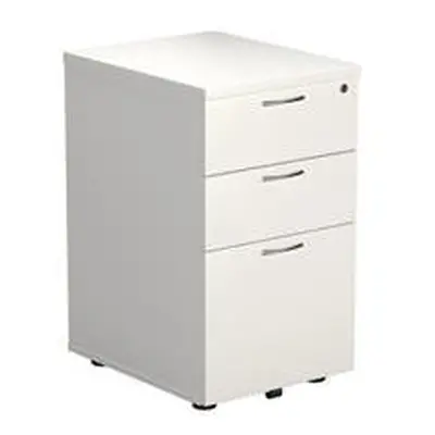 3 Drawer Under Desk Pedestal - White - TESUDP3WH