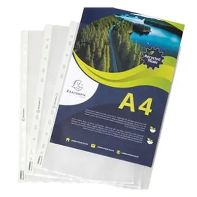 Exacompta OPAK Recycled Punched Pockets 60 micron A4 (Pack 100) 5320E