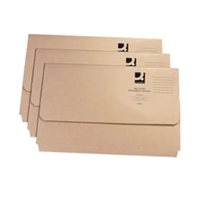 Q-Connect Document Wallet Foolscap Buff (50 Pack) KF26090