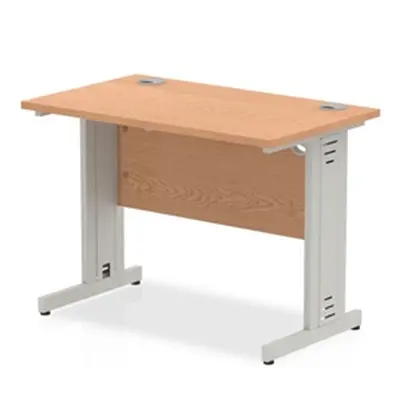 Impulse 1000/600 Rectangle Silver Cable Managed Leg Desk - MI002727