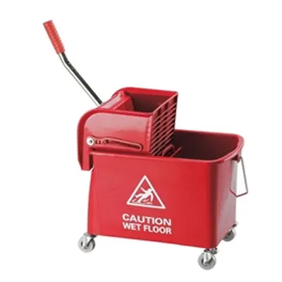 Mobile Mop Bucket and Wringer 20 Litre Red 101248 RD