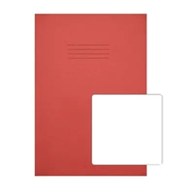 Rhino Exercise Book Plain 80 Pages A4 Plus Red (Pack of 50) VC50452