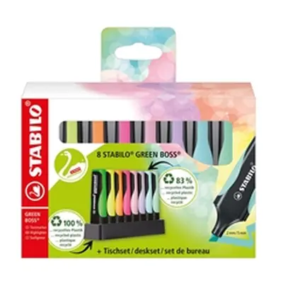 Stabilo Green Boss Desk Set Highlighter Assorted (Pack of 8) 6070/08-5