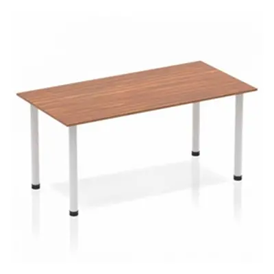 Impulse Straight Table 1600 Walnut Post Leg Silver - BF00186