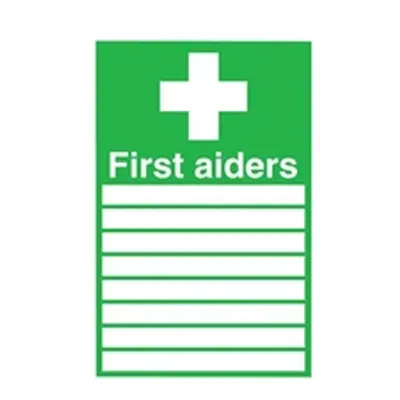 Safety Sign First Aiders 300x200mm PVC