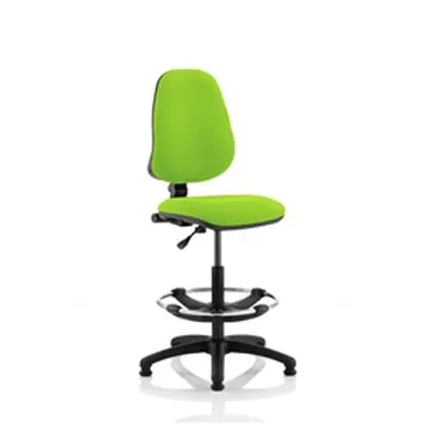 Eclipse Plus I Lever Task Operator Chair Green With Draughtsman Kit