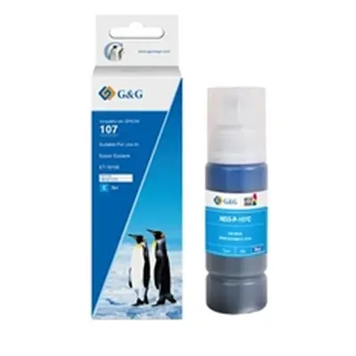 G+G Compatible Epson 107 Cyan Ink Bottle C13T09B240