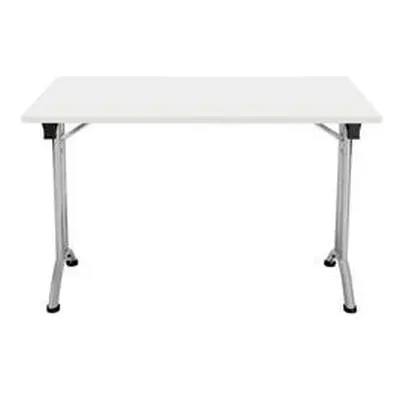 Allegro Folding Table 1200x700 Silver Frame White top Ref OUFT1270SVWH