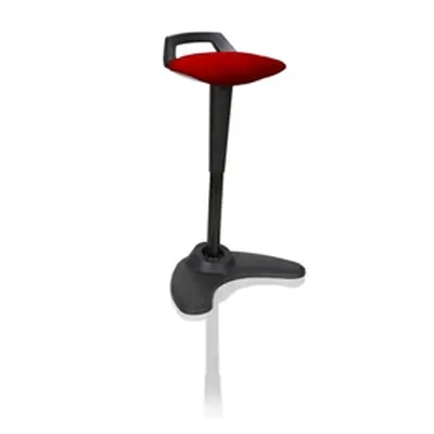 Spry Stool Black Frame Bespoke Colour Seat Cherry - - KCUP1202