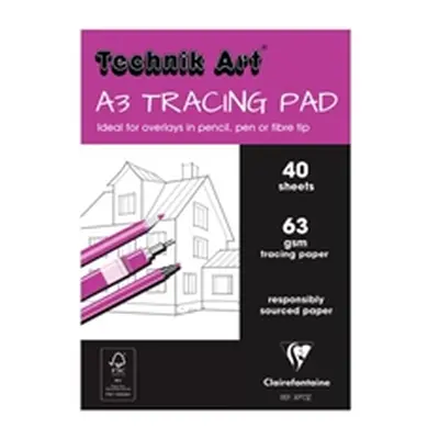 Clairefontaine Technik Art Tracing Pad 63gsm A3 40 Sheets