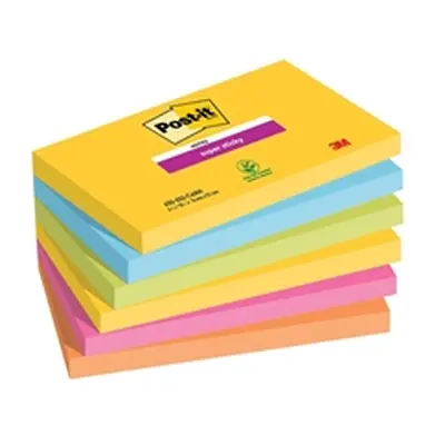 Post-It Super Sticky Notes 76x127mm Rio (Pack of 6) 655-6SS-RIO-EU