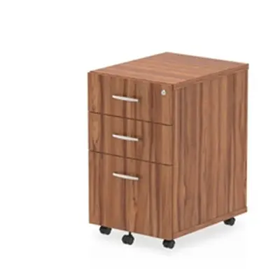 Impulse Under Desk Pedestal 3 Drawer Walnut - I001651