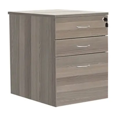 3 Drawer High Mobile Pedestal Grey Oak