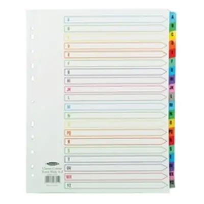 Concord Index A-Z Extra Wide A4 White With Multicolour Tabs