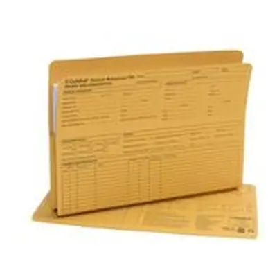 Exacompta Guildhall Pre-Printed Human Resources File Yellow (50 Pack)