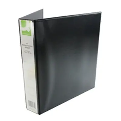 Q-Connect Presentation 40mm 4D Ring Binder A4 Black Pk 1 - KF01332