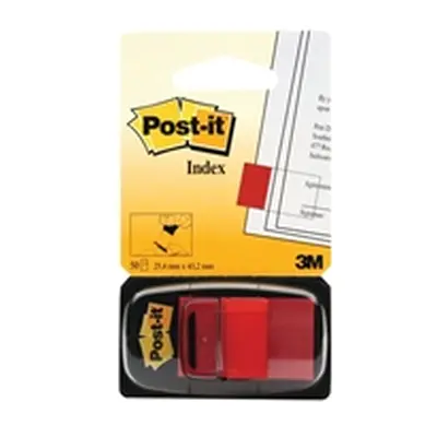 Red Post-it Index Flags 25mm [Pack 12] - 680-1