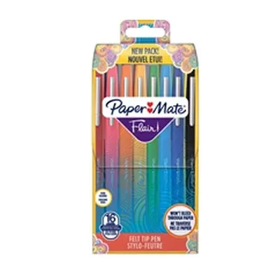 Paper Mate Assorted Flair Original Fibre Tip (Pack 16 Pack) S0977450