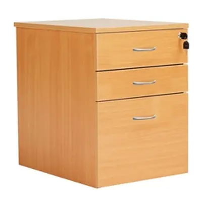 3 Drawer High Mobile Pedestal Beech Version 2