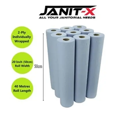 Janit-X Couch Rolls Blue 2ply 20inch 40m