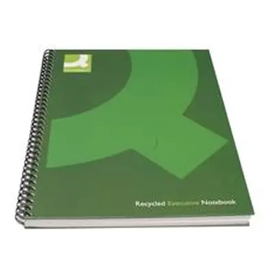 Q-Connect Recycled Wirebound Notebook 160pp A5 Green Pk3- KF03730