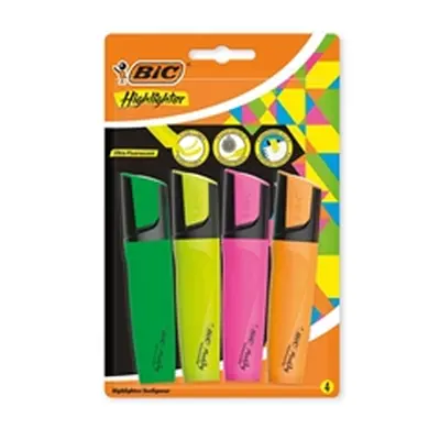 Bic Marking Highlighter Chisel Tip Assorted (Pack of 4) 943647