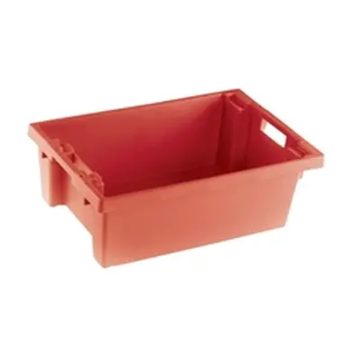 VFM Red Solid Slide Stack/Nesting Container 32 Litre