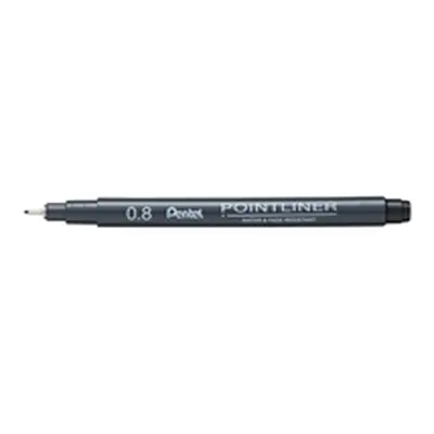 Pentel Pointliner Pigment Liner 0.8mm Black (Pack of 12) S20P-8A